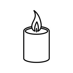 Candle line icon, logo vector