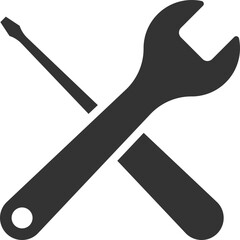 Tools vector wrench icon. Spanner logo design element. Key tool isolated on white background.