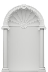 Antique classical architectural arch with a niche