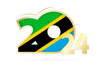 Year 2024 with Tanzania Flag pattern.