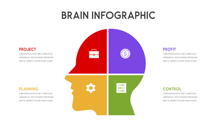 Business concept 4 options or steps