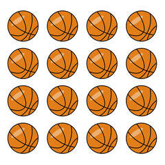 set of basketball balls