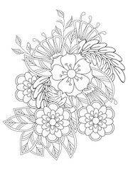 Fototapeta premium Flower mandala illustration. Oriental pattern, vintage decorative elements. Mandala Coloring Pages. Mandala Coloring Book. Seamless vector
