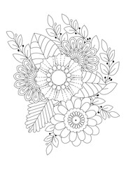  

   Flowers  Leaves Coloring page Adult.Contour drawing of a mandala on a white background.  Vector illustration Floral Mandala Coloring Pages, Flower Mandala Coloring Page, Coloring Page For Adul  