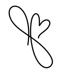 Naklejka premium heart doodle