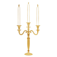 Three Arms Gold Royal Candle Stand