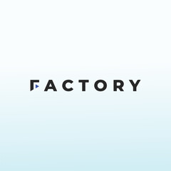 Word factory vector logo design