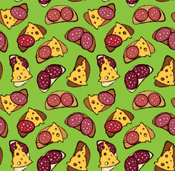 Piece of loaf. Vector pattern