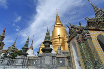 Naklejka premium Wat Phra Kaew and The Grand Palace in Bangkok, Thailand