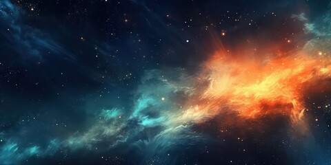 Obraz na płótnie Canvas Colorful space galaxy cloud nebula. Stary night cosmos. Universe spiral science astronomy. Supernova background wallpaper background. 