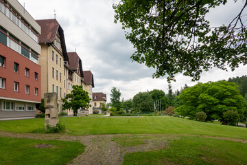 Historic clinic with elements of art nouveau, art déco and expressionism . Historische Klinik mit Elementen des Jugenstils, des Art déco und Expressionismus . LKH Hörgas . Landeskrankenhaus Hörgas