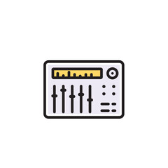 Mixer audio sound illustration mixing icon. Audio mixer media vector icon.