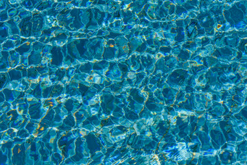 Background of the turquoise water in swimming pool
