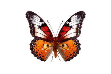 Fototapeta na wymiar Close-up butterfly isolated on transparent background generative AI.