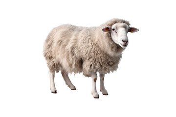 sheep isolated on white background generative Ai.