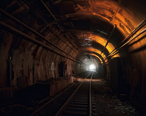 Obraz premium Abandoned Rustic Underground Venue