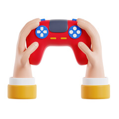 3d Game Controller. icon isolated on white background. 3d rendering illustration © Permadicreative