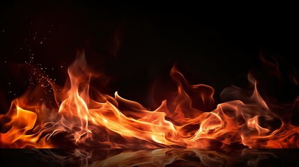 Fototapeta premium Beautiful stylish fire flames