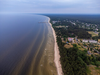 aerial view of baltic sea coast