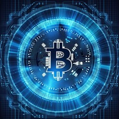 Illustration of bitcoin,  AI Generated