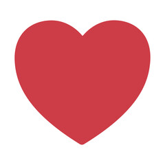 Red Heart emoji vector icon. A classic red love heart emoji, used for expressions of love and romance.