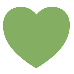 Green Heart emoji vector icon. A classic Green love heart emoji, used for expressions of love and romance.
