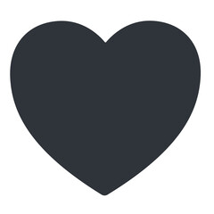 Black Heart emoji vector icon. A classic Black love heart emoji, used for expressions of love and romance.
