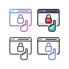 Access icon design in four variation color