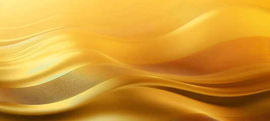Obraz premium Abstract golden background with gradient waves lines and shadows, watercolor gold foil texture imitation. Generative AI.