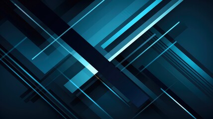 Obraz premium Abstract tech lines background. futuristic abstract shapes technology, Application cover and web site design, Generative AI illustration