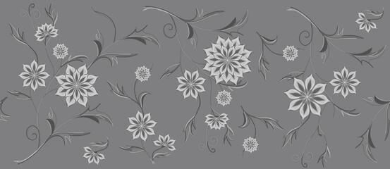 Floral background for textile, fabric, covers, wallpapers, print, gift wrapping, home decor. Illustration.