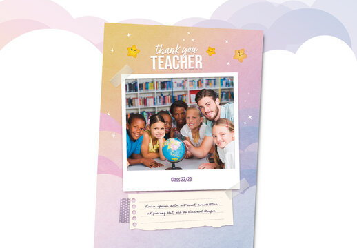 Thank You Card for Teachers Template