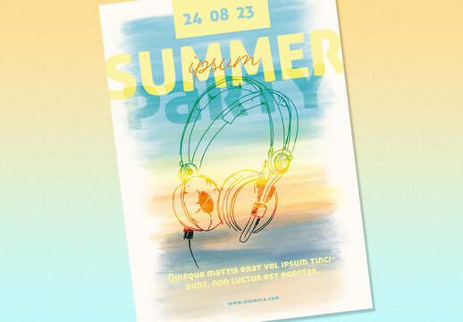 Poster advertising summer event
