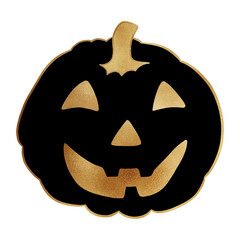 Luxurious Gold And Black Pumpkin
