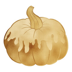 Elegant Gold Pumpkin