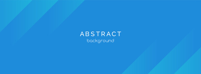 Blue abstract vector long banner. Minimal business background with lines and text. Facebook cover, social media header, banner