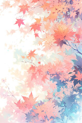 Illustration, Autumn leaves background