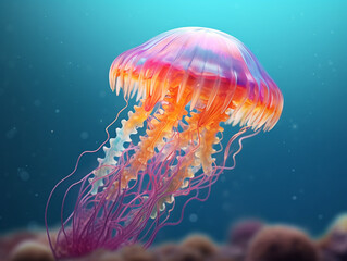 Obraz premium Jellyfish in undersea