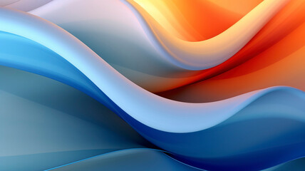 Abstract blue orange gradient curves background wallpaper.