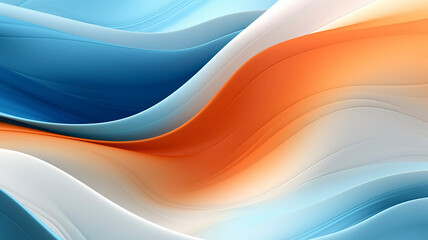 Abstract blue orange gradient curves background wallpaper.
