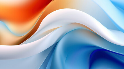 Abstract blue orange gradient curves background wallpaper.