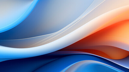 Abstract blue orange gradient curves background wallpaper.