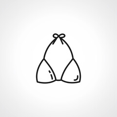 Bra brassiere line icon. brassiere outline icon