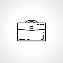 Briefcase line icon, portfolio outline icon.