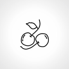 Cherry line icon. Cherry outline icon