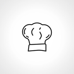 chef hat uniform line icon. cooking linear icon