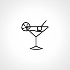 Cocktail line icon. Cocktail outline icon