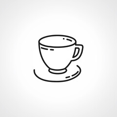 Cup of coffee line icon. Cup of tea line icon. Cup of hot drink linear icon.