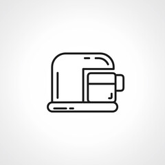 espresso machine icon. coffee machine thin line icon.