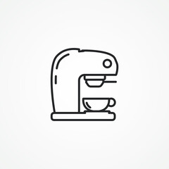 coffee machine line icon. espresso machine line icon.